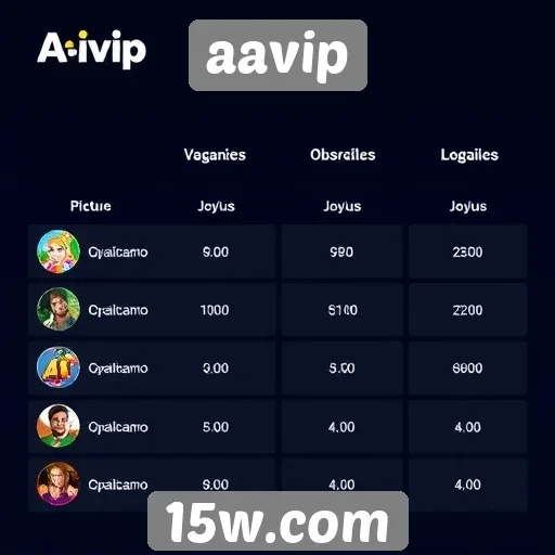 Comparativo entre Aavip e outros sites de jogos